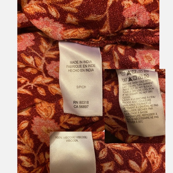 Lucky Red Pink Floral Button Blouse - Picture 5 of 5